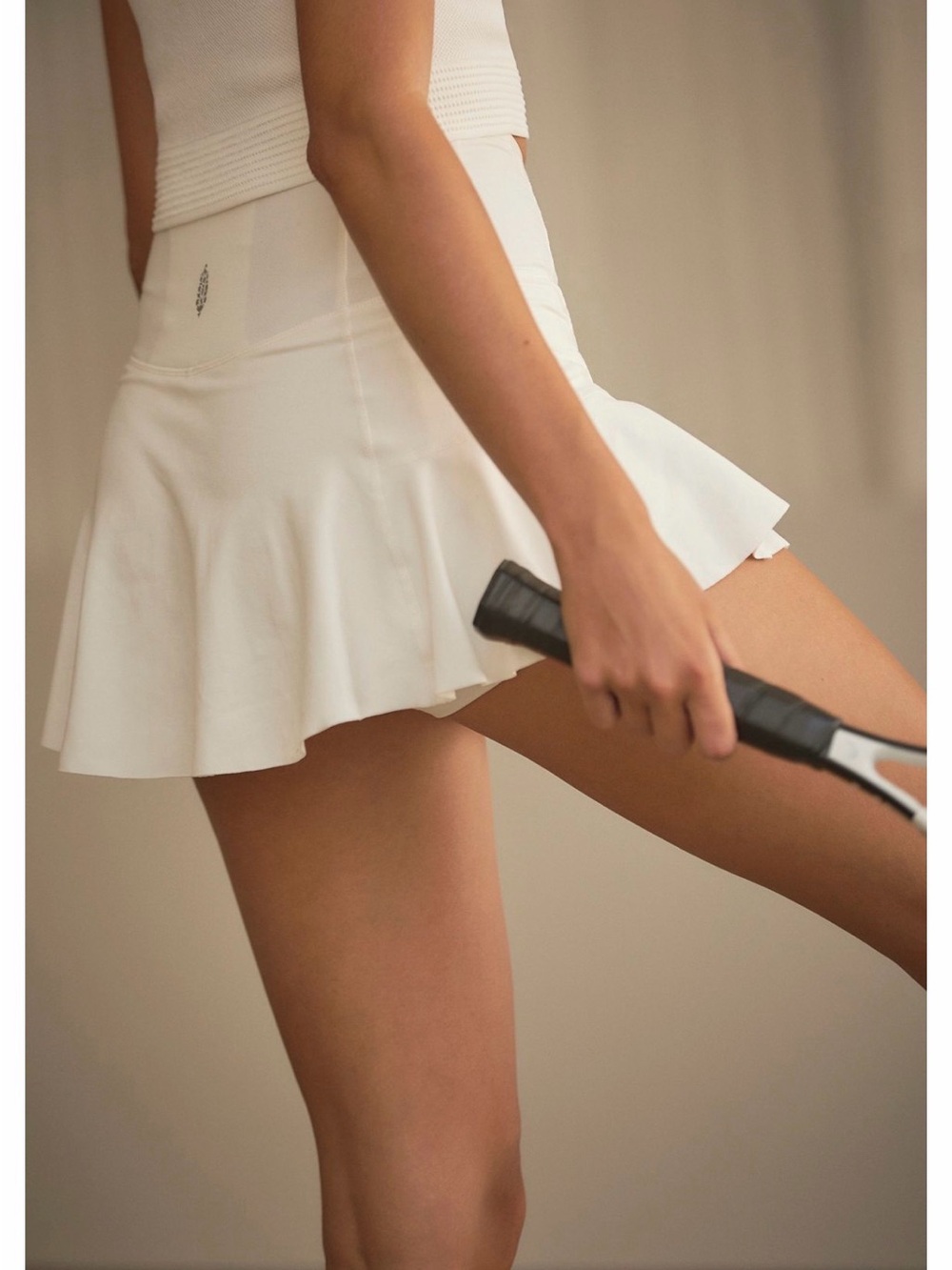 Free People Check Out My Topspin Skirt - White